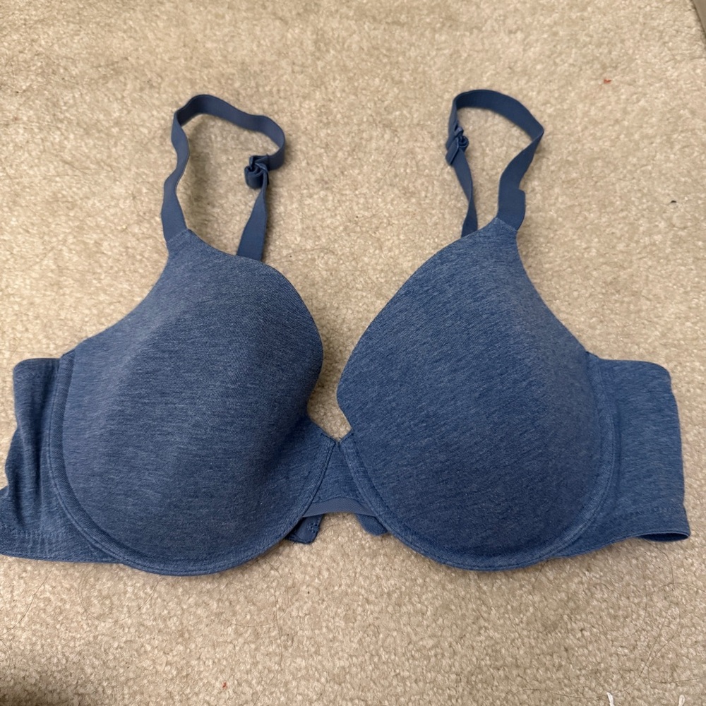 4/$25 Auden 40c bra Navy Everyday blue wired